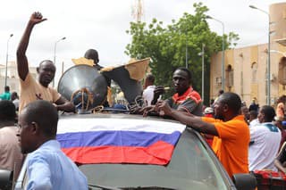 Demonštrácia za prevrat v hlavnom meste Nigeru Niamey