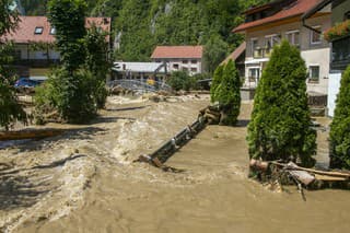 Záplavy v Slovinsku.