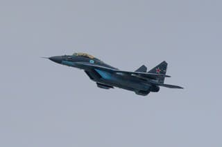 St. Petersburg, Russia, July 25, 2021 military parade fighter Su-30SM naval aviation of the Russian Navy in flight