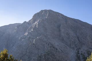 Top hikes in Greece. Mountainous landscape of Crete Island.