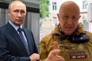 Ruský prezident Vladimir Putin a zosnulý vodca súkromných žoldnierov Jevgenij Prigožin,