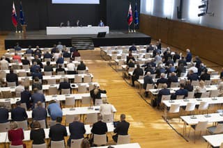 Pohľad do rokovacej sály počas schôdze Národnej rady Slovenskej republiky