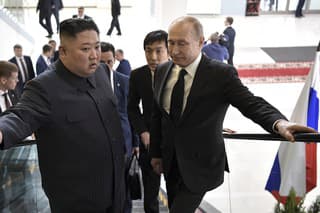 Stretnutie Kim Čong-una s Vladimirom Putinom.