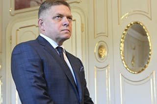 Robert Fico počas prijatia v Prezidentskom paláci.