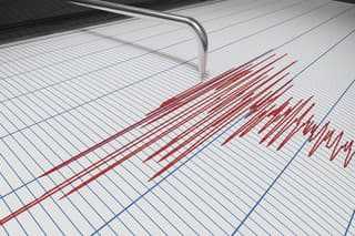Seismograph for earthquake detection or lie detector is drawing chart. 3D rendered illustration.