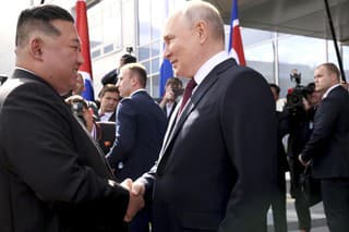 Kim Čong-un s Vladimirom Putinom v Rusku