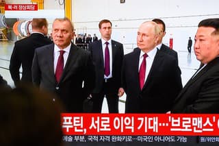 Vladimir Putin a Kim Čong-un.