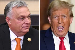 Maďarská premiér Viktor Orbán a americký exprezident Donald Trump