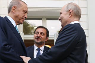 Turecký prezident Recep Tayyip Erdogan a ruský prezident Vladimir Putin