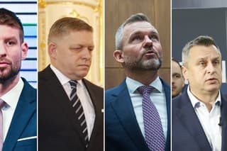 Zľava: Michal Šimečka, Robert Fico, Peter Pellegrini, Andrej Danko.