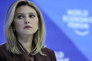 Ukrajinská prvá dáma Olena Zelenská na Svetovom ekonomickom fóre.