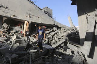 Následky izraelského bombardovania v Gaze.
