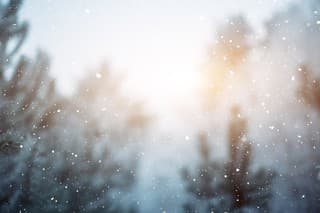 snowfall on the blurred background. winter background