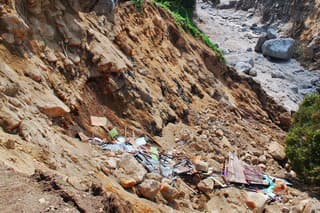 Landslide and soil erosion, a down slope movement of mass of earth, debris or rock down a slope due to the action of external forces such as rainfall, earthquakes, anthropocentric activities etc.