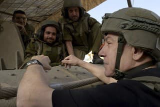 Izraelský premiér Benjamin Netanjahu v pásme Gazy