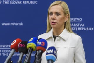 Na snímke podpredsedníčka vlády a ministerka hospodárstva SR Denisa Saková (Hlas-SD)