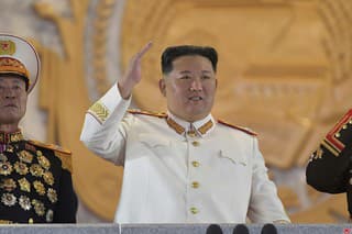 Na snímke severokórejský vodca Kim Čong-un .