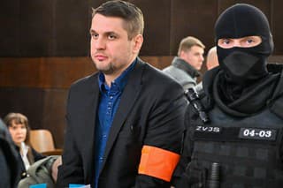 Na snímke obžalovaný Adam Puškár počas hlavného pojednávania v kauze vraždy Daniela Tupého, 8. januára 2024.