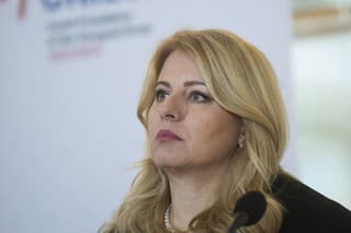  Prezidentka SR Zuzana Čaputová počas tlačovej konferencie po skončení summitu prezidentov krajín Vyšehradskej štvorky (V4).