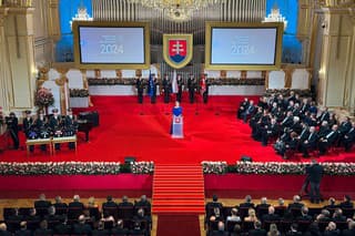 Pohľad do sály Slovenskej filharmónie počas príhovoru prezidentky SR Zuzany Čaputovej.