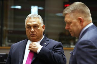 Premiér Robert Fico (vpravo) a maďarský premiér Viktor Orbán.