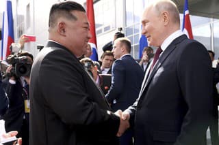Ruský prezident Vladimir Putin na stretnutí so severokórejským lídrom Kim Čong-unom.