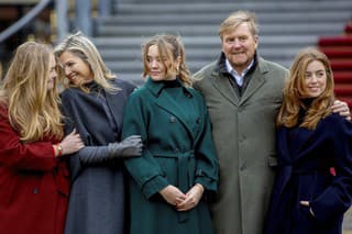 Kráľ Viliam Alexander so svojou rodinou.