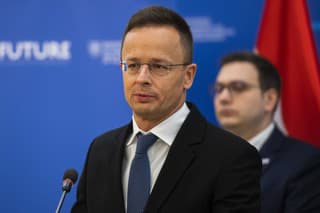 Na snímke maďarský minister zahraničného obchodu a zahraničných vecí Péter Szijjártó.