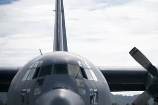 Front view of a Hercules C130.