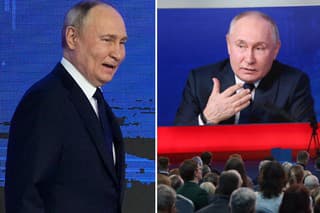 Putin mal v Moskve prejav počas svojej kampane za znovuzvolenie.