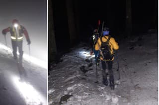 Zablúdeného skialpinistu hľadali v noci v Západných Tatrách horskí záchranári. 