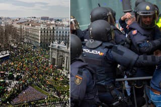 Tisíce poľnohospodárov protestovali v stredu v Madride