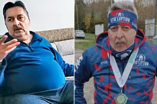 Vľavo - 2018 111 kg. Štefan trpel kedysi nadváhou a mal zdravotné problémy. Vpravo - 2022 89 kg. Dnes hravo zvláda náročné preteky a podarilo sa mu schudnúť vyše 20 kíl.
