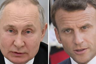 Vladimit Putin a Emmanuel Macron.
