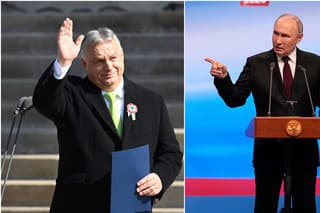Maďarský premiér Viktor Orbán a ruský prezident Vladimir Putin.