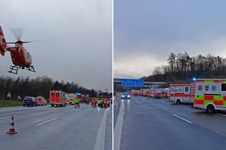 Vážna hromadná nehoda na nemeckej diaľnici.