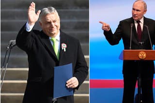 Maďarský premiér Viktor Orbán a ruský prezident Vladimir Putin.