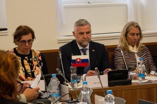 Predseda Výboru NR SR pre obranu a bezpečnosť Tibor Gašpar (Smer-SD) na rokovaní bezpečnostných a obranných parlamentných výborov krajín V4 v Prahe 