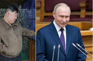 Severokórejský líder Kim Čong-un a ruský prezident Vladimir Putin.