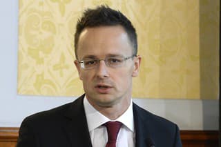 Na archívnej snímke maďarský minister zahraničných vecí Péter Szijjártó. 