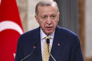 Na archívnej snímke z 22. apríla 2024 turecký prezident Recep Tayyip Erdogan.
