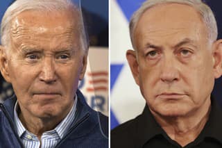 Americký prezident Joe Biden a izraelský prezident Benjamin Netanjahu. 