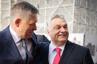 Robert Fico nikdy netajil svoje sympatie k Viktorovi Orbánovi a z tých fotografií je to aj vidieť.