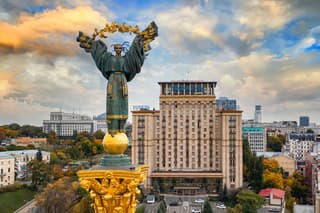 Hlavné mesto Ukrajiny Kyjev. 