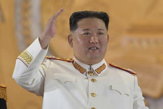 Na snímke severokórejský vodca Kim Čong-un