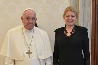 Prezidentka Zuzana Čaputová počas osobnej audiencie s pápežom Františkom vo Vatikáne.