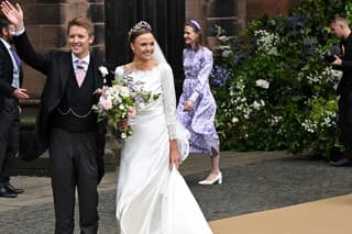 Svadba vojvodu z Westminstera a Olivie Hensonovej.