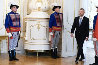 Prezident Peter Pellegrini počas prijatia ministra zahraničných vecí Českej republiky Jana Lipavského 18. júna 2024 v Prezidentskom paláci v Bratislave. 