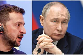 Ukrajinský prezident Volodymyr Zelenskyj a ruský prezident Vladimir Putin.