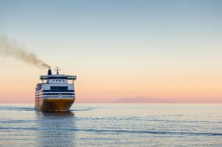 passenger ferry on the Mediterranean Sea